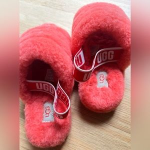 Orange UGG Oh Yeah Lamb Fur Sandal Slippers